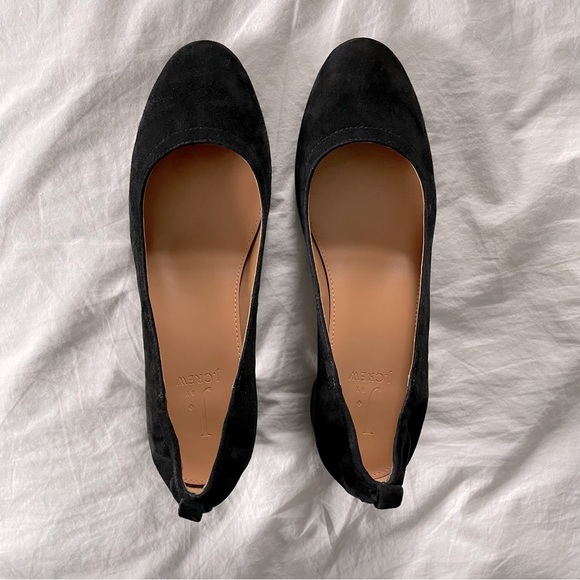 Black Suede Ballet Block Heel - Size 6.5 - J Crew Factory - Picture 3 of 13